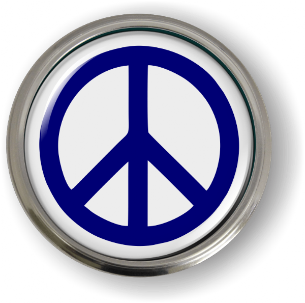 Peace 3D Domed Emblem